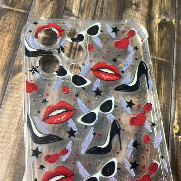 5for$10 Fashion Lips Rock Transparent iPhone 12 Pro Max Phone Case NWT - Picture 2 of 4